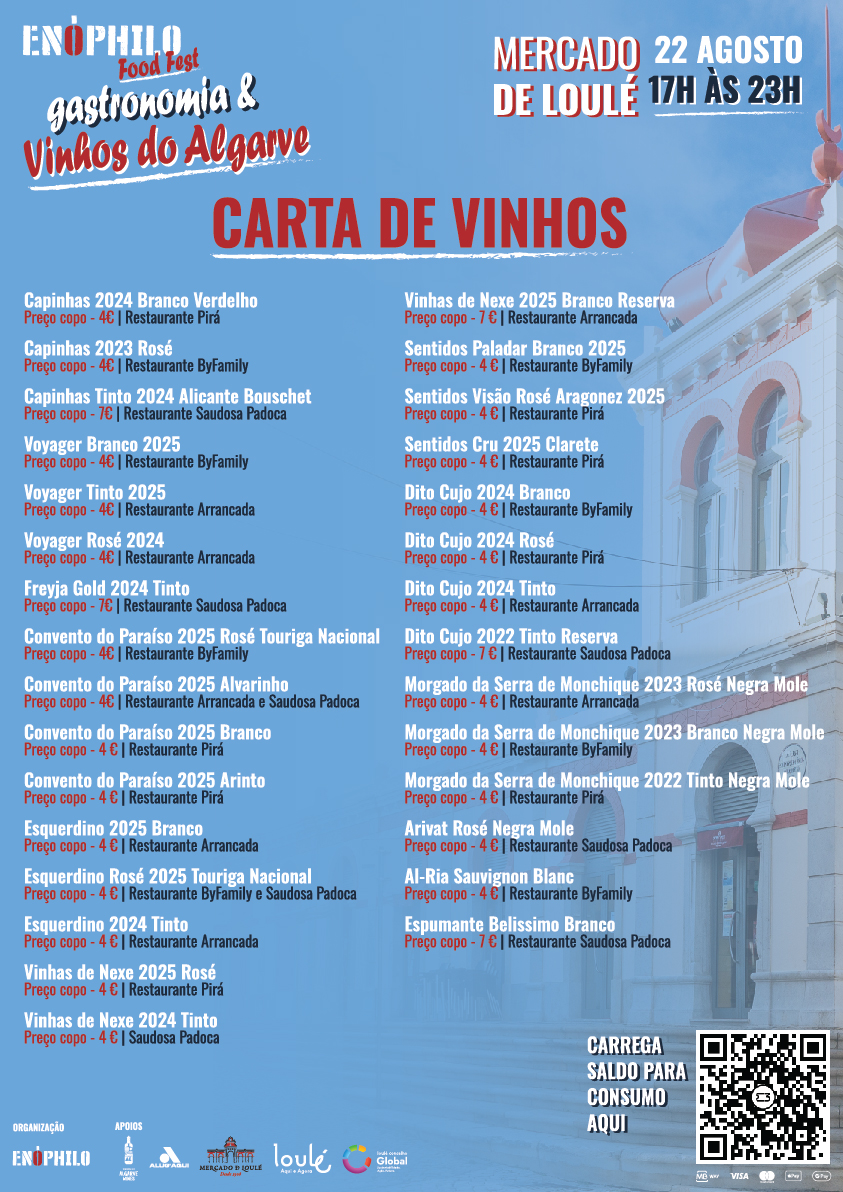 carta vinhos enophilo food fest algarve 2026