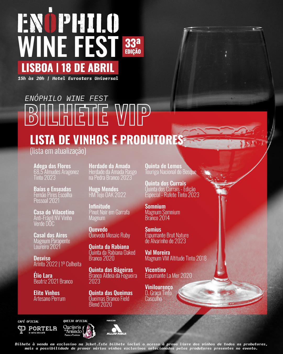 lista de vinhos bilhete vip enóphilo wine fest lisboa 2026